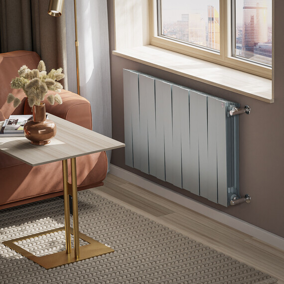 Радиатор Royal Thermo PianoForte 500 Silver Satin 970x590 мм (12 секций) фото 5