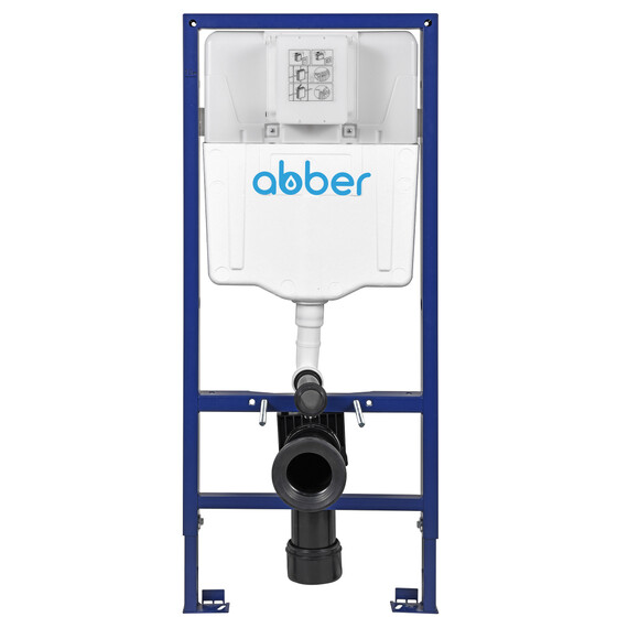 Инсталляция с подвесным унитазом комплект: Abber AC0108 с подвесным унитазом Bequem AC1102 с крышкой микролифт, кнопка смыва AC0123 хром глянцевый фото 2