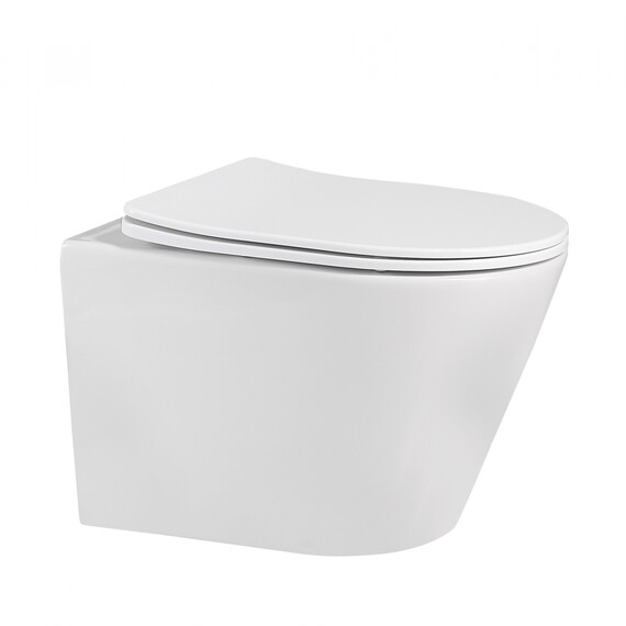 Инсталляция с подвесным унитазом комплект: Abber AC0108 с подвесным унитазом Bequem AC1102 с крышкой микролифт, кнопка смыва AC0126 хром глянцевый фото 4