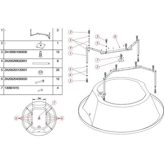 Ножки для акриловых ванн Riho Colorado фото 2