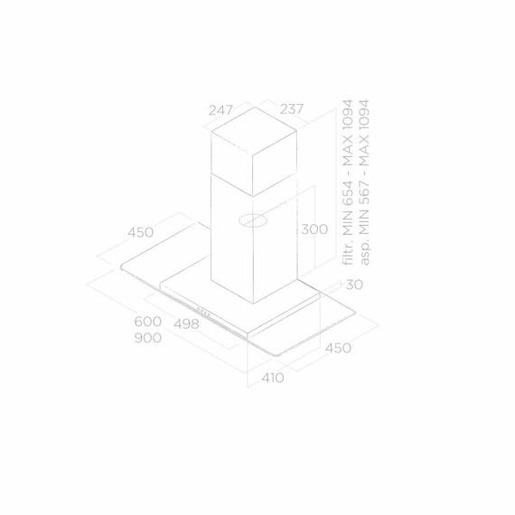 Вытяжка Elica flat Glass IX/A/90 (прозрачное стекло) фото 3