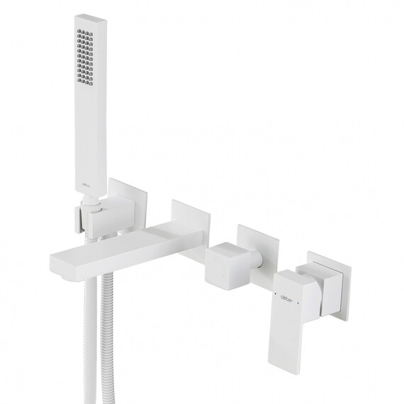 Смеситель для ванны Abber Daheim AF8230W (со скрытой частью) белый матовый фото 2
