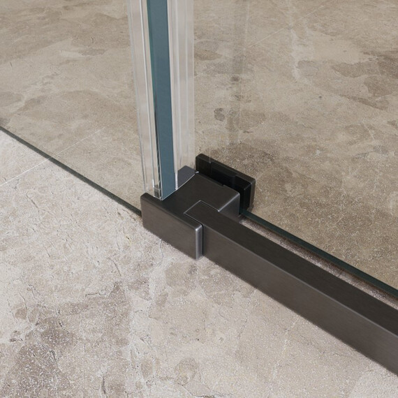 Душевая дверь BelBagno 120 см SOFT_CLOSE-1-BF-1-120-C-GM (стекло 8 мм) оружейная сталь/прозрачное фото 5