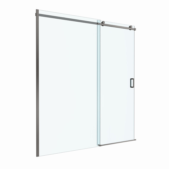 Душевая дверь BelBagno 180 см SOFT_CLOSE-2-BF-1-180-C-GM (стекло 8 мм) оружейная сталь/прозрачное фото 7