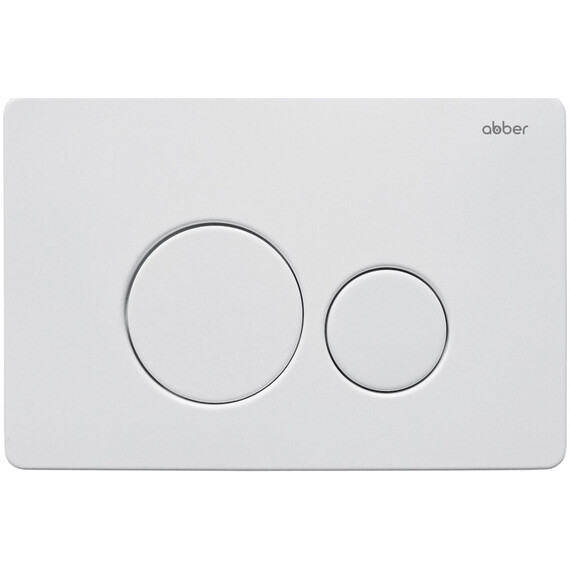 Кнопка смыва Abber AC0121MW, белый матовый фото 