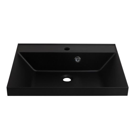 Тумба подвесная с раковиной BelBagno MARINO-H60-600-2C-SO-RN-P 60 см (раковина чёрная BB600/450-LV-ART-AST-NERO) Rovere Nature фото 11