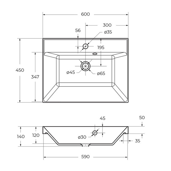 Тумба подвесная с раковиной BelBagno MARINO-H60-600-2C-SO-RN-P 60 см (раковина чёрная BB600/450-LV-ART-AST-NERO) Rovere Nature фото 14