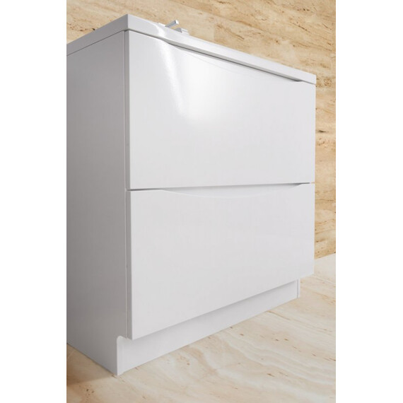 Тумба напольная с раковиной BelBagno 80 см MARINO-800-2C-PIA-BL-P (раковина BB800/450-LV-MR-FT) белый фото 3