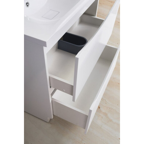 Тумба напольная с раковиной BelBagno 80 см MARINO-800-2C-PIA-BL-P (раковина BB800/450-LV-MR-FT) белый фото 4