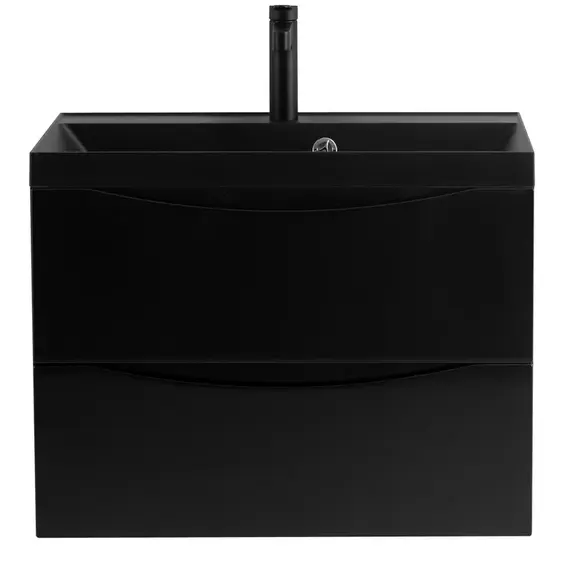 Тумба подвесная с раковиной BelBagno 60 см MARINO-600-2C-SO-NL-P (раковина BB600/450-LV-ART-AST-NERO) Nero Lucido фото 4