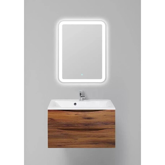 Тумба подвесная с раковиной BelBagno MARINO-800-2C-SO-RC-P 80 см (раковина BB800/450-LV-MR-PR) Rovere Ciliegio фото 5