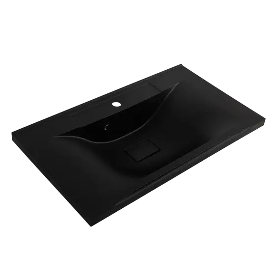 Тумба подвесная с раковиной BelBagno 80 см MARINO-800-2C-SO-RC-P (раковина BB800/450-LV-ART-PR-NERO) Rovere Cillegio фото 3