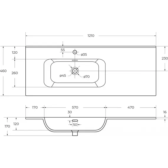Тумба подвесная с раковиной Cezares ECO-CER-N-1200-2C-SO-NCS-P-L 120 см (раковина CZR-8095-120-L, ручки RS156SC.3/512) орех шоколад софт фото 13