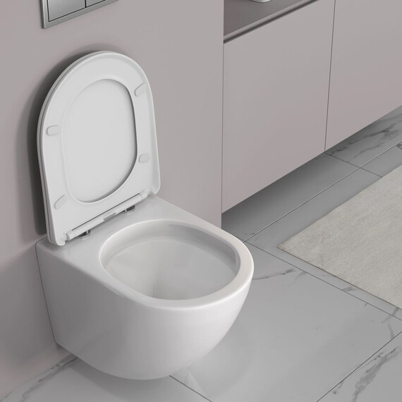 Инсталляция с подвесным унитазом комплект: Grohe Rapid SL 38772001 с подвесным безободковым унитазом Taliente Amato Tornado 3 AM55003 сиденье микролифт, крепление, кнопка смыва хром (система смыва Торнадо) фото 11