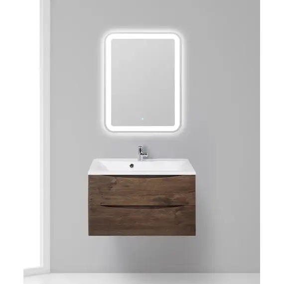 Тумба подвесная с раковиной BelBagno 80 см MARINO-800-2C-SO-RW-P (раковина BB800/450-LV-MR-FT) Rovere Moro фото 4
