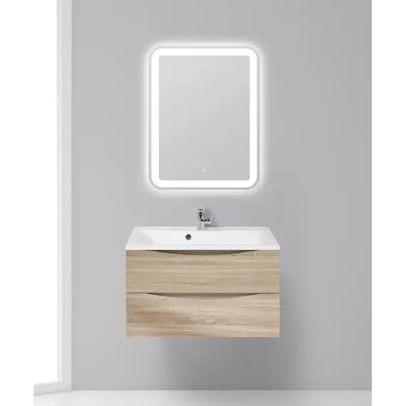Тумба подвесная с раковиной BelBagno 80 см MARINO-800-2C-SO-WO-P (раковина BB800/450-LV-MR-FT) Rovere Bianco фото 4