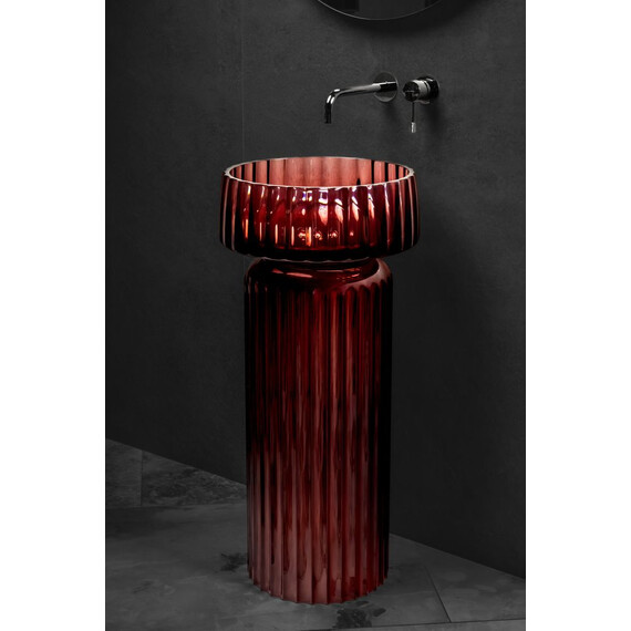 Раковина-чаша Boheme Glow 40 см 810-RIB-G-BUR, burgundy фото 4