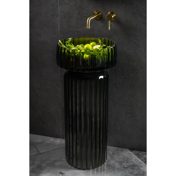 Раковина-чаша Boheme Glow 40 см 810-RIB-G-GR, transparent grey фото 4