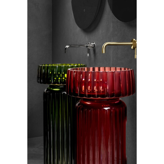 Раковина-чаша Boheme Glow 40 см 810-RIB-G-OL, transparent olive фото 15