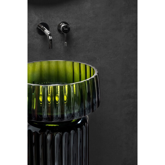 Раковина-чаша Boheme Glow 40 см 810-RIB-G-OL, transparent olive фото 13