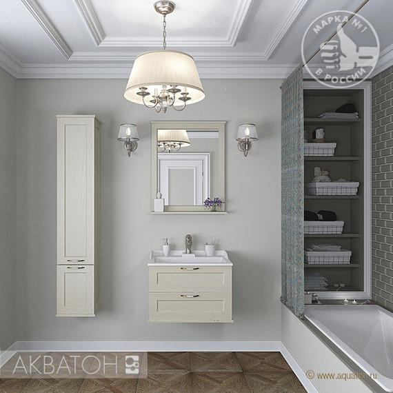 Пенал подвесной Акватон Леон 31 см с корзиной 1A186503LBPR0, дуб бежевый - 7 Пенал подвесной Акватон Леон 31 см с корзиной 1A186503LBPR0, дуб бежевый фото 7