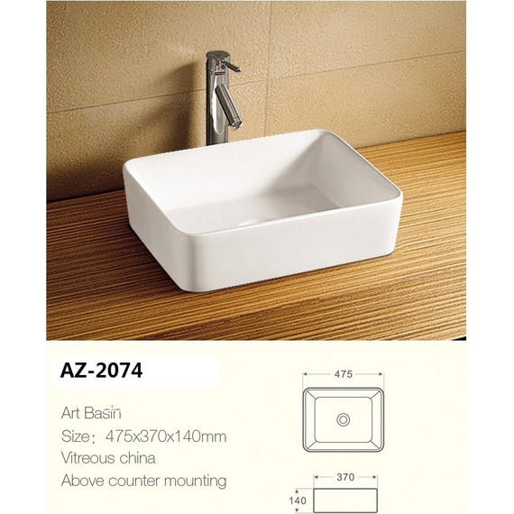 Раковина-чаша Azario 47 см AZ-2074 - 2 Раковина-чаша Azario 47 см AZ-2074 фото 2