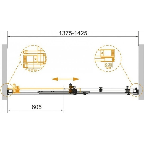 Душевая дверь Cezares 140 см STYLUS-SOFT-BF-1-140-C-Cr, хром/прозрачное - 2 Душевая дверь Cezares 140 см STYLUS-SOFT-BF-1-140-C-Cr, хром/прозрачное фото 2