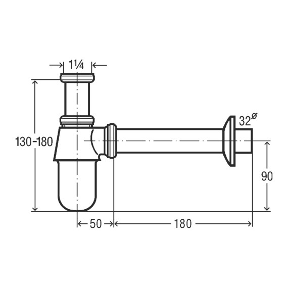Сифон для умывальника Viega 100674 DN32 фото 2
