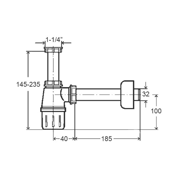 Сифон для умывальника Viega 108694 DN32 фото 2