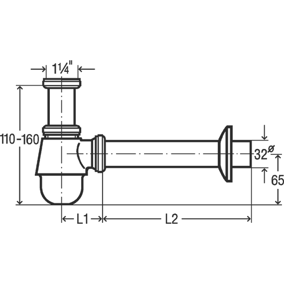 Сифон для биде Viega 114619 DN32 фото 2