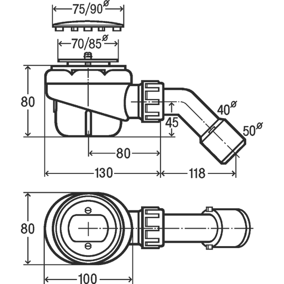 Сифон для душевого поддона Viega Domoplex 364755 DN52 фото 2
