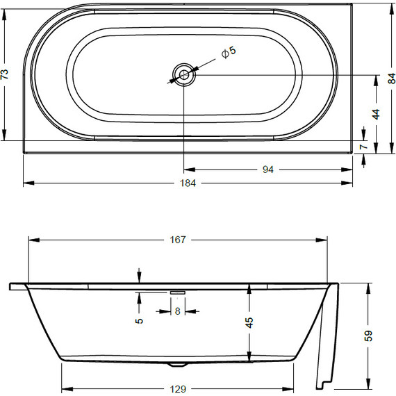 Ванна акриловая Riho DESIRE (LED) 184x84 см BD0500500K00133 R фото 4