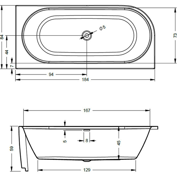 Ванна акриловая Riho DESIRE (LED) 184x84 см BD0600500K00133 L фото 4
