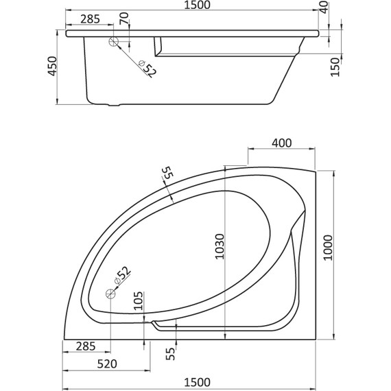 Ванна акриловая Santek Гоа 150x100 см 1.WH11.2.032 R - 2 Ванна акриловая Santek Гоа 150x100 см 1.WH11.2.032 R фото 2