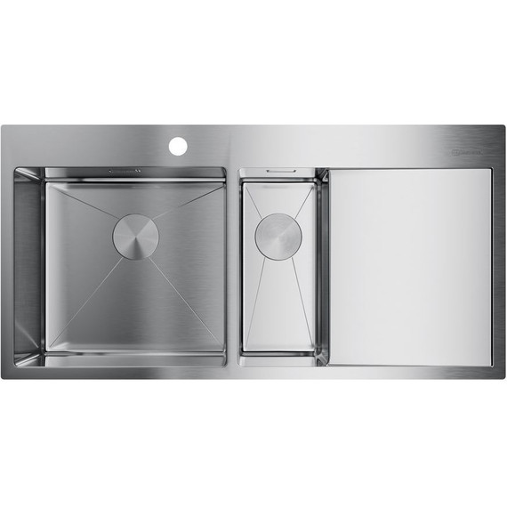 Кухонная мойка Omoikiri AKISAME 100-2-IN-L (4973544) 1,2 мм, нержавеющая сталь, Цвет производителя: нержавеющая сталь матовая фото 