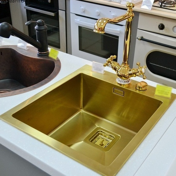 Кухонная мойка Omoikiri AKISAME 46-LG (4973081) 1,2 мм, нержавеющая сталь, Цвет производителя: светлое золото - 2 Кухонная мойка Omoikiri AKISAME 46-LG (4973081) 1,2 мм, нержавеющая сталь, Цвет производителя: светлое золото фото 2