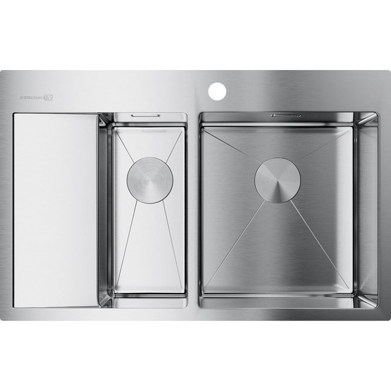 Кухонная мойка Omoikiri AKISAME 78-2-IN-R (4973063) 1,2 мм, нержавеющая сталь, Цвет производителя: нержавеющая сталь матовая фото 
