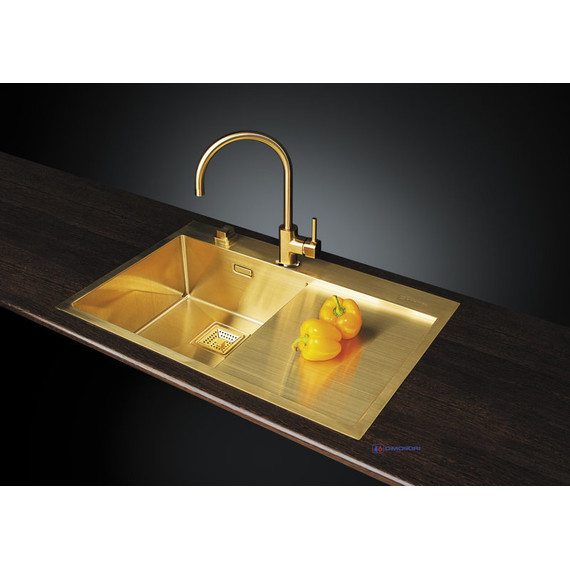 Кухонная мойка Omoikiri AKISAME 78-LG-L (4973085) 1,2 мм, нержавеющая сталь, Цвет производителя: светлое золото фото 3