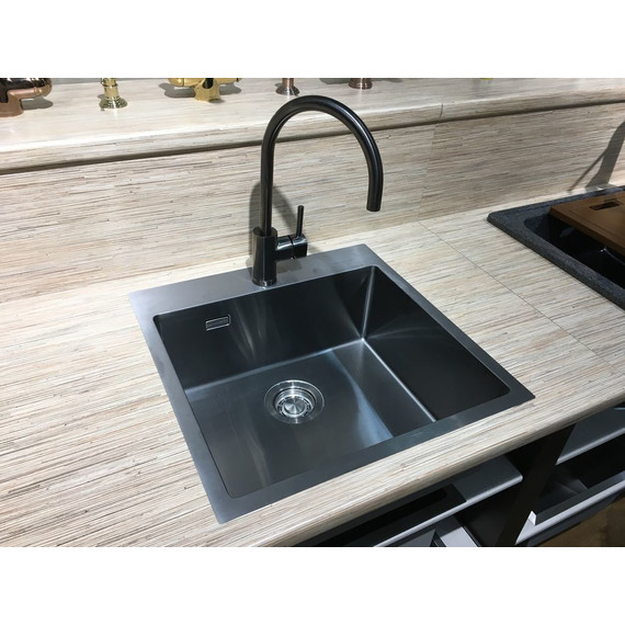 Кухонная мойка Omoikiri AKISAME 46-IN (4973095) 1,2 мм, нержавеющая сталь, Цвет производителя: вороненая сталь фото 2