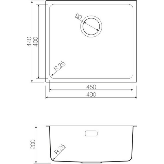 Кухонная мойка Omoikiri TADZAVA 49-IN (4993074) 0,9 мм, нержавеющая сталь, Цвет производителя: нержавеющая сталь матовая фото 8