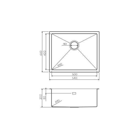 Кухонная мойка Omoikiri TAKI 54-U/IF-IN (4973046) 1,2 мм, нержавеющая сталь, Цвет производителя: нержавеющая сталь матовая - 8 Кухонная мойка Omoikiri TAKI 54-U/IF-IN (4973046) 1,2 мм, нержавеющая сталь, Цвет производителя: нержавеющая сталь матовая фото 8