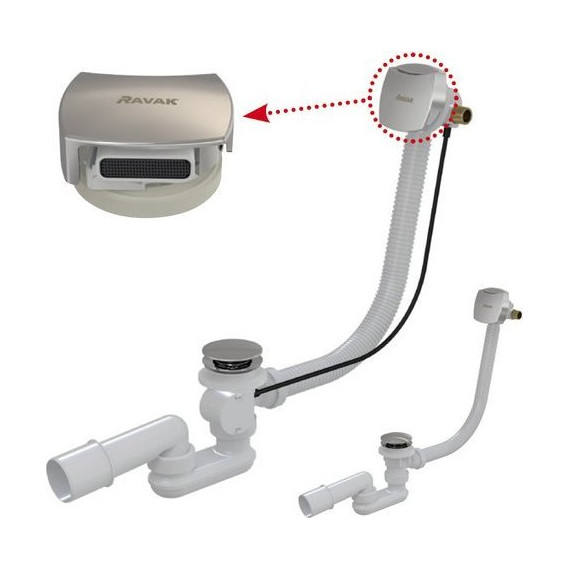 Сифон для ванны Ravak X01440 металл фото 2