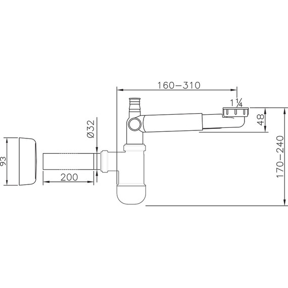 Сифон для умывальника Ravak X01612 DN32 - 2 Сифон для умывальника Ravak X01612 DN32 фото 2