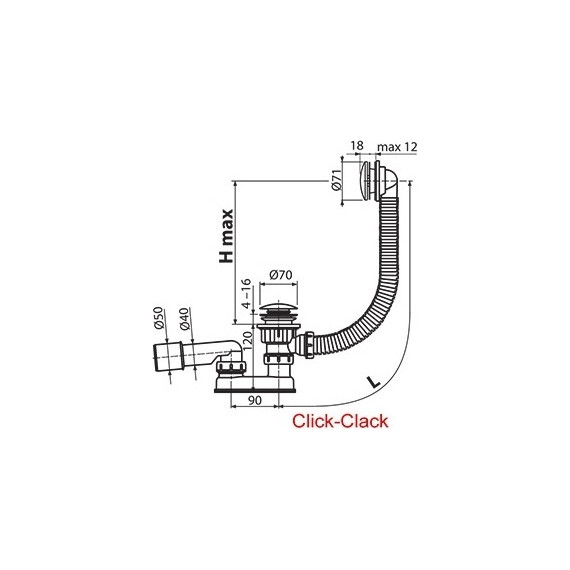 Сифон для ванны Ravak X01377 металл - 2 Сифон для ванны Ravak X01377 металл фото 2