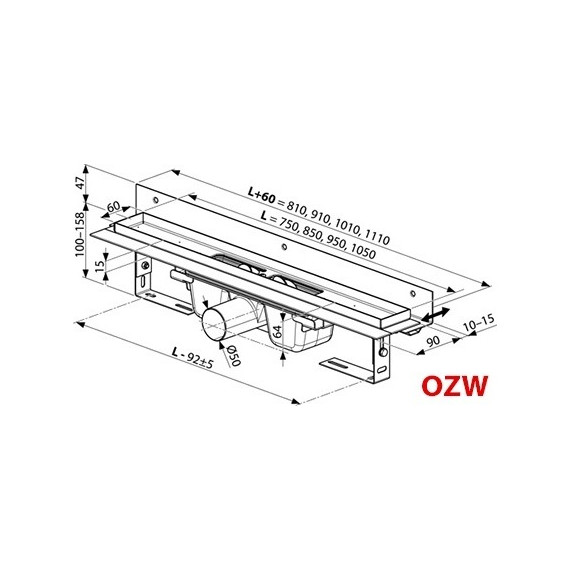 Трап Ravak Chrome 1050 X01633 - 2 Трап Ravak Chrome 1050 X01633 фото 2
