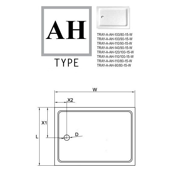Акриловый поддон Cezares TRAY-A-AH-120/90-15-W0 120х90 см - 2 Акриловый поддон Cezares TRAY-A-AH-120/90-15-W0 120х90 см фото 2