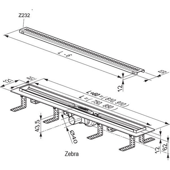 Трап Ravak Zebra 750 X01433, Цвет производителя: нержавеющая сталь/глянец, Размер трапа: 750 - 3 Трап Ravak Zebra 750 X01433, Цвет производителя: нержавеющая сталь/глянец, Размер трапа: 750 фото 3