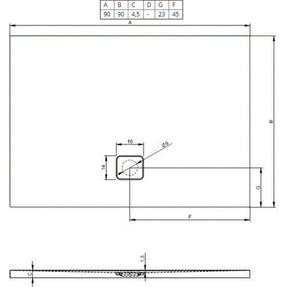 Акриловый поддон Riho Basel 412 90х90 см DC220050000000S фото 2