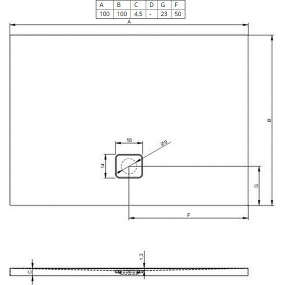 Акриловый поддон Riho Basel 100х100 см DC340050000000S фото 2