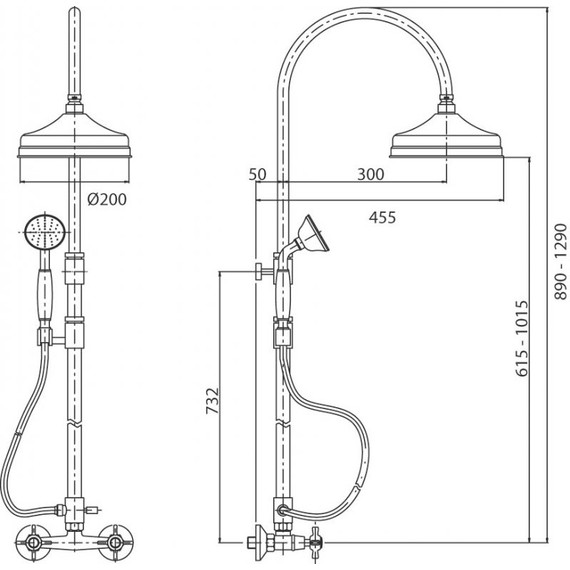 Душевая стойка Cezares Golf CD 03/24 M - 2 Душевая стойка Cezares Golf CD 03/24 M фото 2